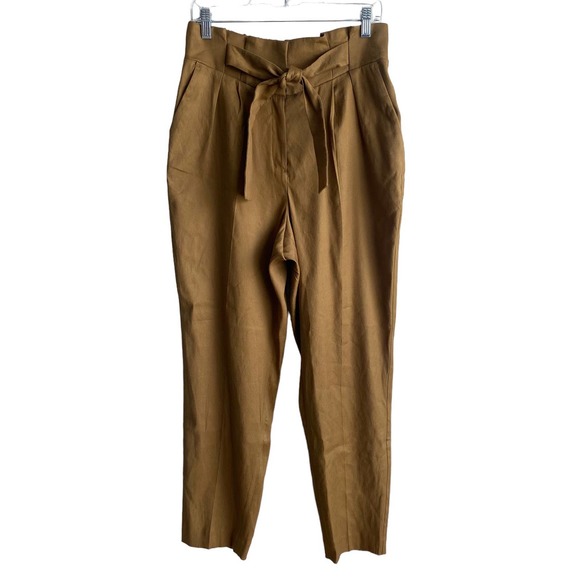 Express Pants - NWT Express Ankle Super High Rise Tie Waist Linen Blend Pant M